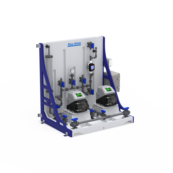 Blue-White CHEM-FEED® CFPS-2 Plastic Duplex Skid System