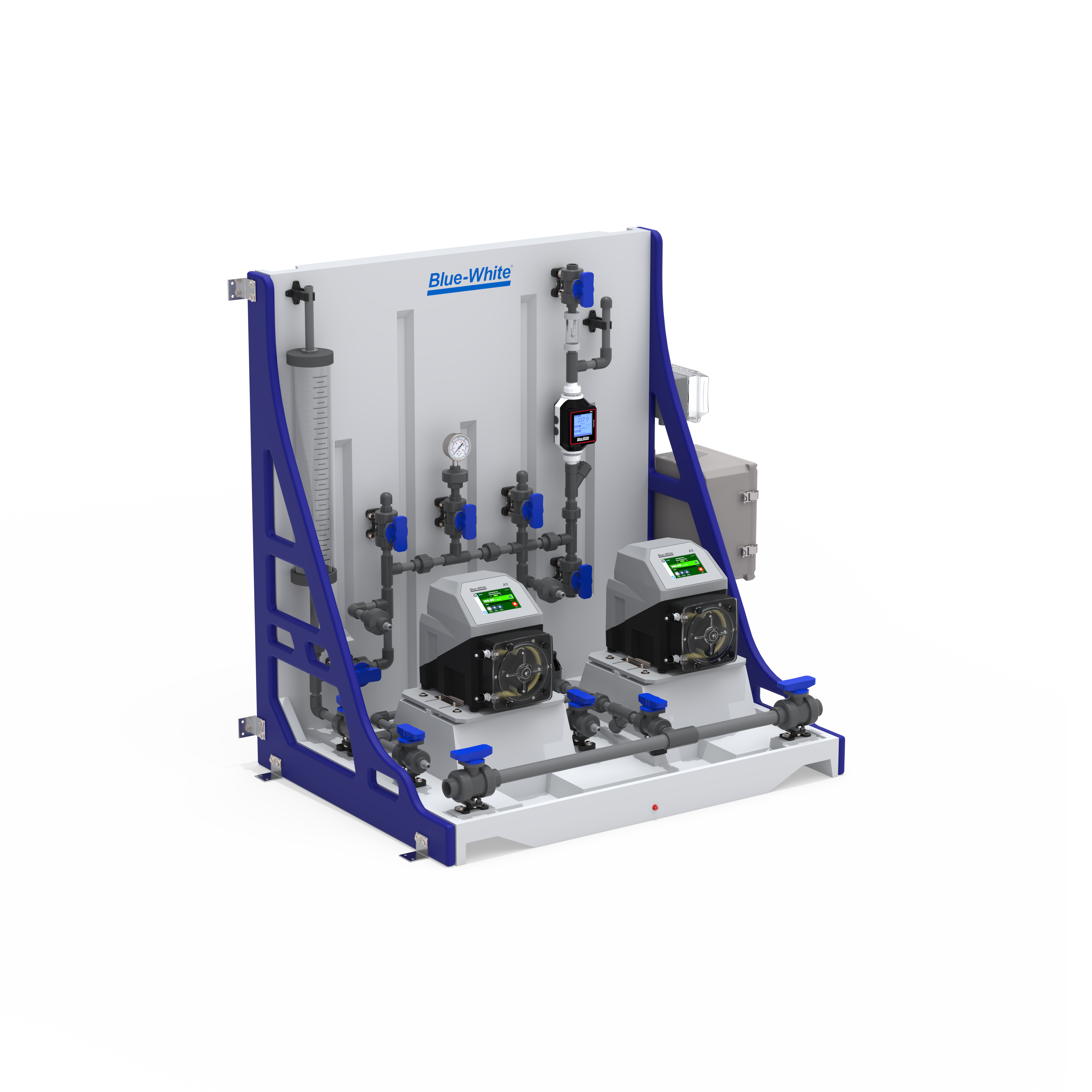 Blue-White CHEM-FEED® CFPS-2 Plastic Duplex Skid System